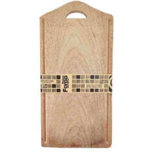 Tabla rectangular Colonial de 16 x 30 cm., con ranura - Algarrobo