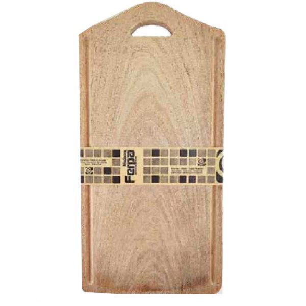Tabla rectangular Colonial de 16 x 30 cm., con ranura - Algarrobo