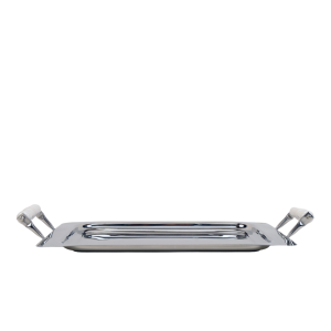 BANDEJA RECTA 41X30cm - asas de losa blanca-