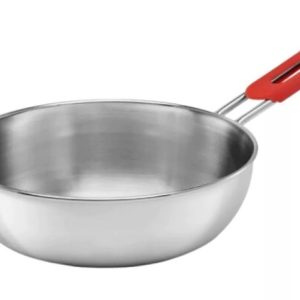 WOK 28 CM C/MANGO ROJO