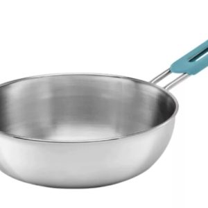 WOK 28 CM C/MANGO TURQUESA
