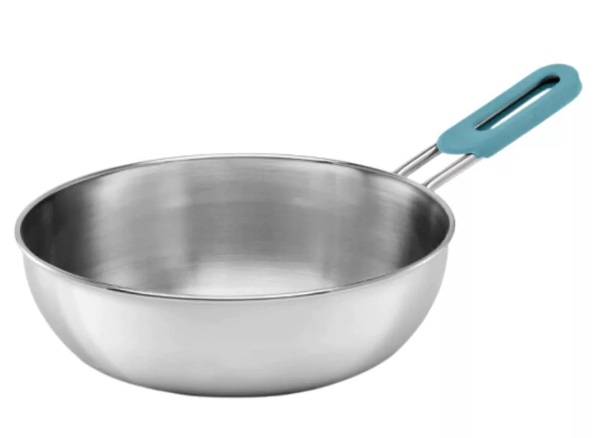 WOK 28 CM C/MANGO TURQUESA