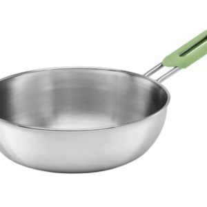 WOK 28CM C/MANGO VERDE AGUA