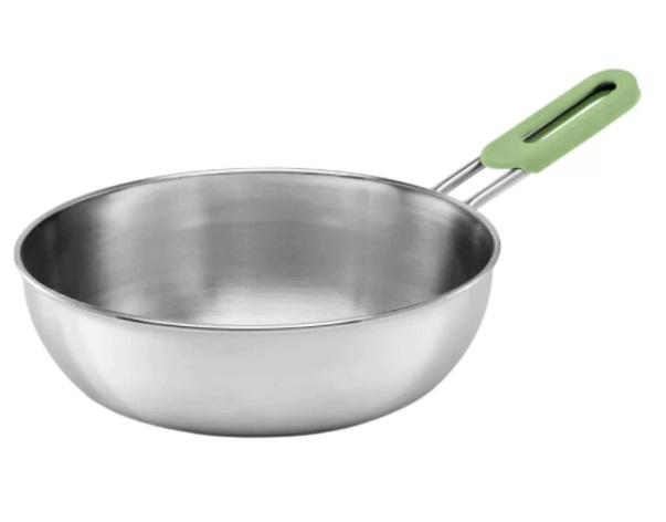 WOK 28CM C/MANGO VERDE AGUA