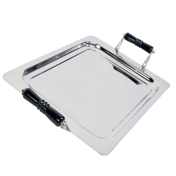 BANDEJA RECTA 41X30cm - asas de losa negra -