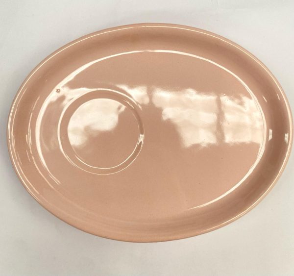 BANDEJA OVAL GRANDE 20CM ROSA