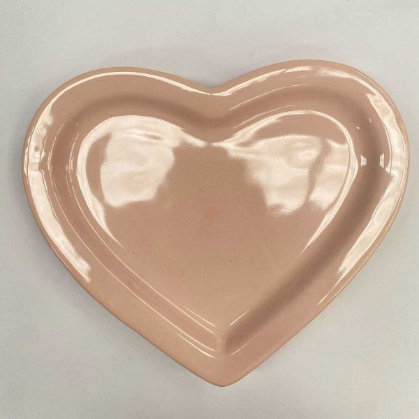 BANDEJA CORAZON 20CM ROSA