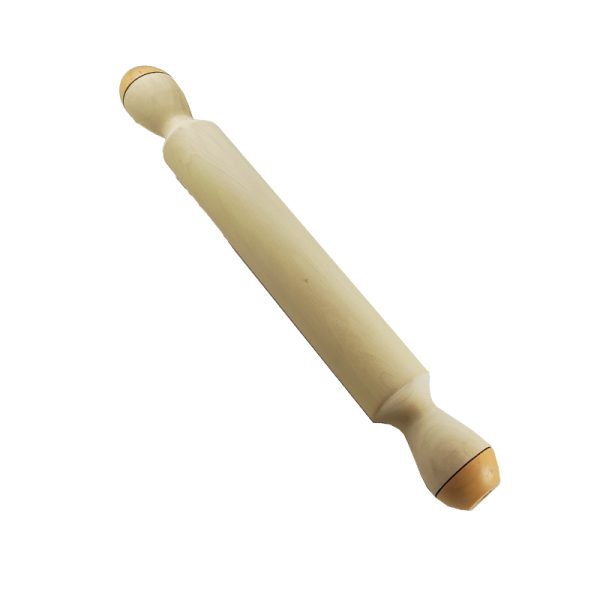 Palote gastronómico de 50 cm., ø 5,5 cm., mango fijo, punta sellada - Palo Blanco