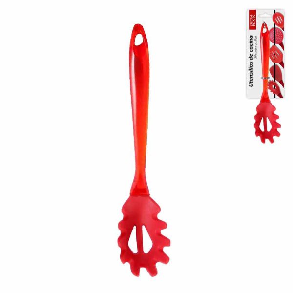 CUCHARA PARA FIDEOS SILICONA Y ACRILICO
