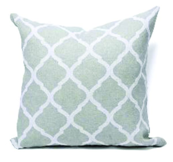 FUNDA ALMOHADON ROMBOS GRIS  45 CM