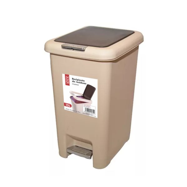 RECIPIENTE RESIDUOS PLASTICO 15 L.