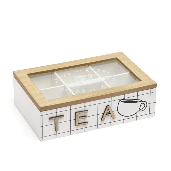 CAJA DE TE 23 X 19 X 7 CM / 6 CUADROS