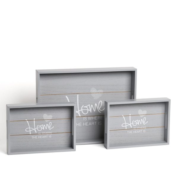 JUEGO X 3 BANDEJAS RECTANGULARES 40 X 30 X 5 CM