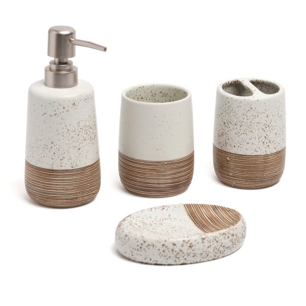 SET BAÑO RESINA 4 PIEZAS
