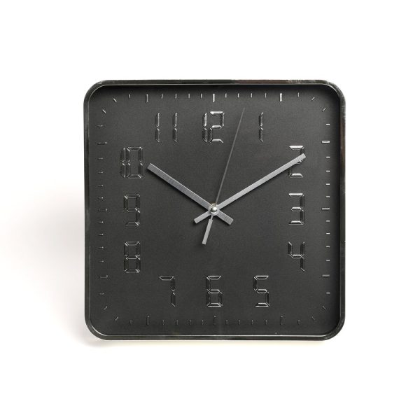 RELOJ 30 CM CLASSIC CUADRADO NEGRO