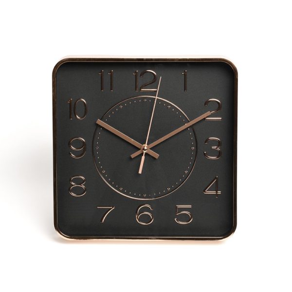 RELOJ 30 CM CLASSIC CUADRADO COBRE