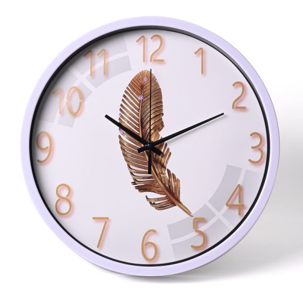 RELOJ 30 CM HOJA/PLUMA