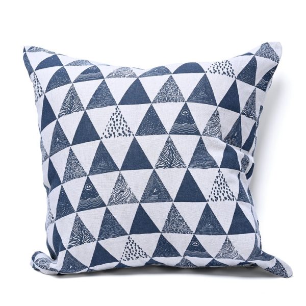 FUNDA P/ALMOHADON 45 CM LINO TRIANGULOS