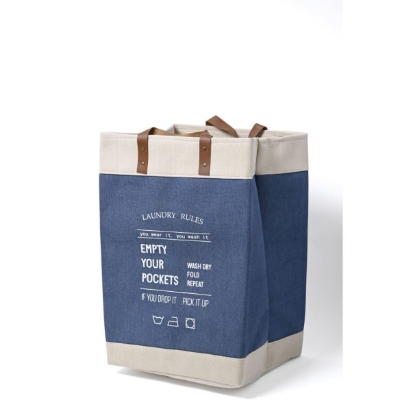 CESTA C/ASAS CUERO EVA CUAD.35X35X56 AZUL CLARO