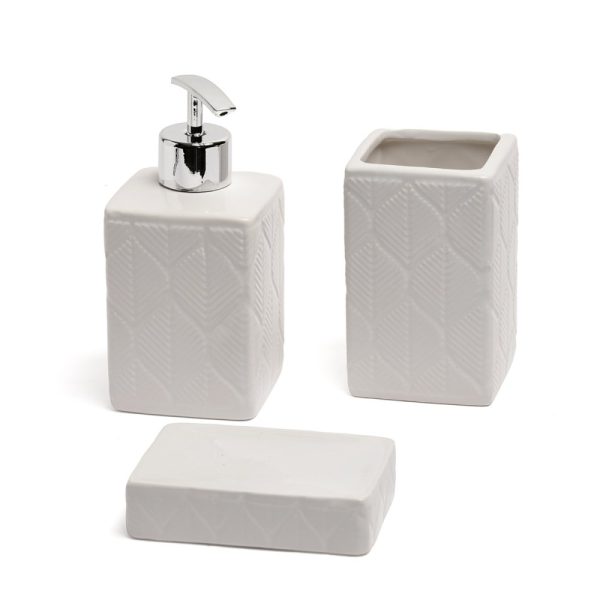 SET BAÑO CERAMICA 3 PIEZAS