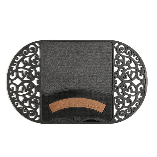 FELPUDO OVAL BORDE -RED 45 X 75 CM