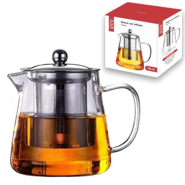 TETERA CON INFUSOR VIDRIO 750ML