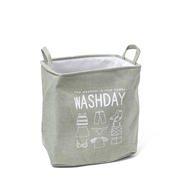 AK-403-Cesta rect lino 35 x 25 x 40 verde