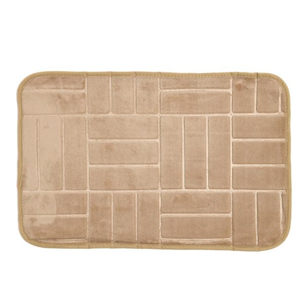 Alfombra baño memory cuadros/rayas 1 cm (N)