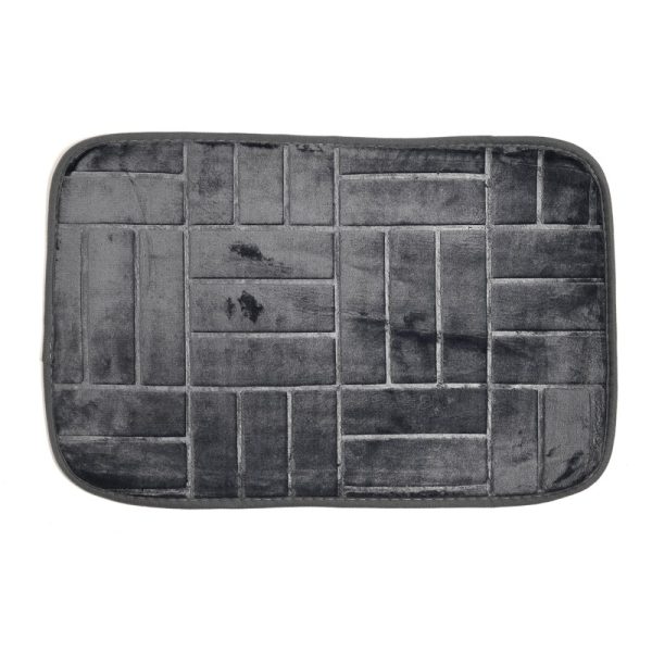 Alfombra baño memory cuadros/rayas 1 cm