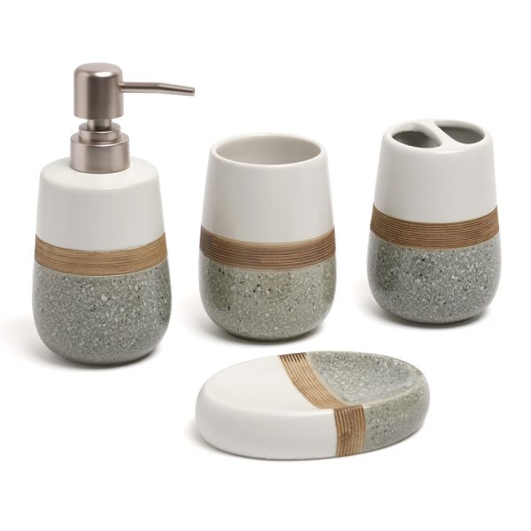 Juego baño ceramica 4 piezas