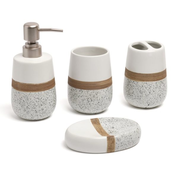 Juego baño ceramica 4 piezas