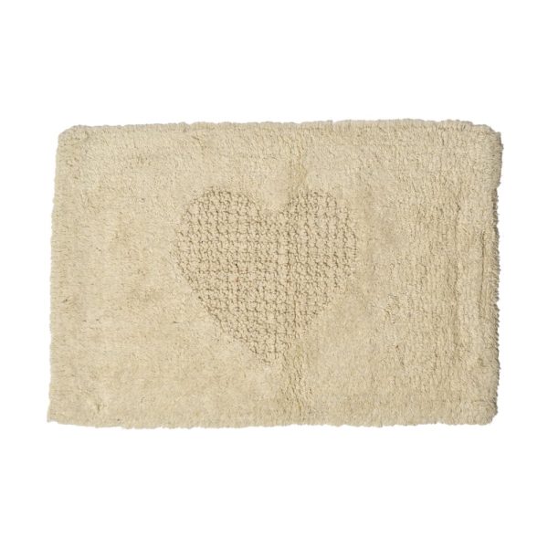 Alf/ baño wafle corazon 400 grs 40 x 60 cm marron