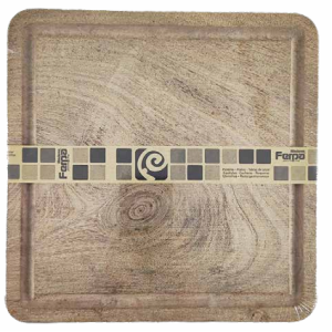 Plato cuadrado de 20 x 20 cm., con ranura