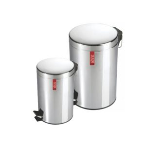 SET *2 RECIPIENTES RESIDUOS ACERO 3 L + 12 L