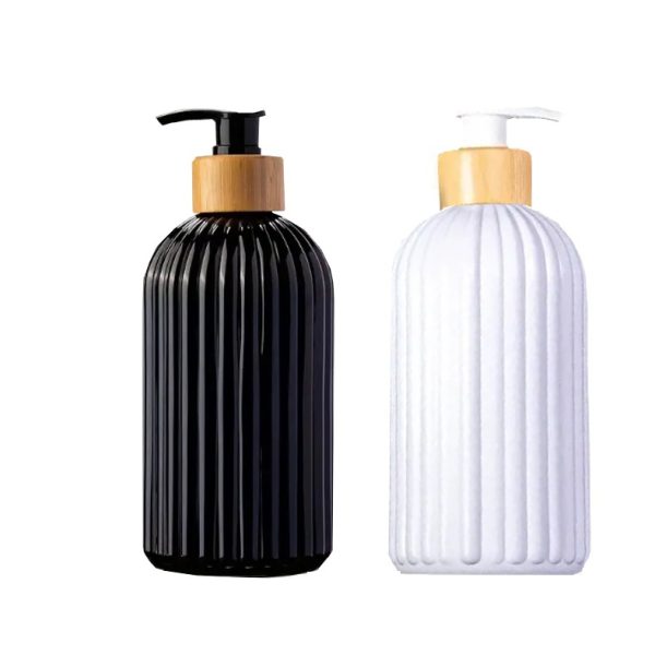 DISPENSER JABON LIQUIDO PLASTICO Y MADERA