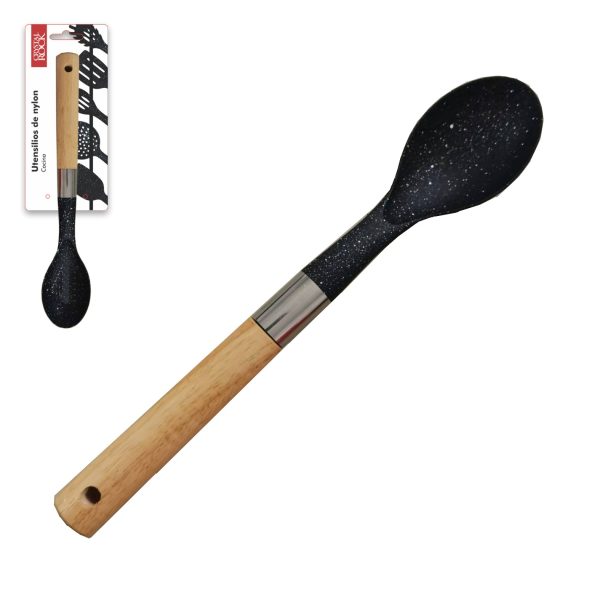 CUCHARA NYLON MANGO MADERA