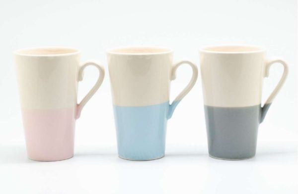 TAZA CÓNICA DECO BICOLOR