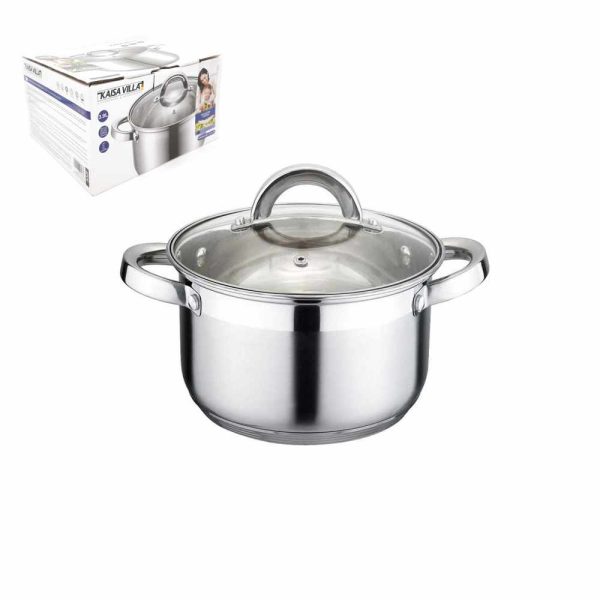 CACEROLA 16CM 1.25 LITROS ACERO INOX. TRIPLE FONDO