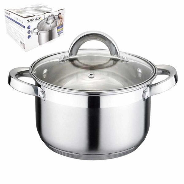 CACEROLA 26CM 7.9 LITROS ACERO INOX. TRIPLE FONDO
