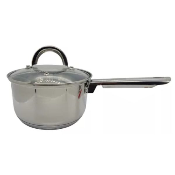 CACEROLA 16CM CON MANGO ACERO INOX. TRIPLE FONDO