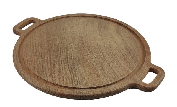 Pizzera ø 35 cm., con asas y ranura, espesor 1,3 cm