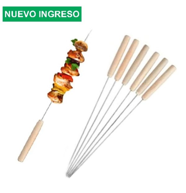 SET X5 PALITOS BROCHETTE CROMADO