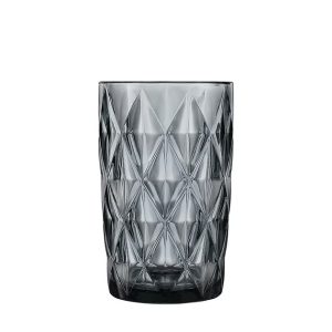 VASOS TRAGO LARGO VIDRIO NEGRO 400ML