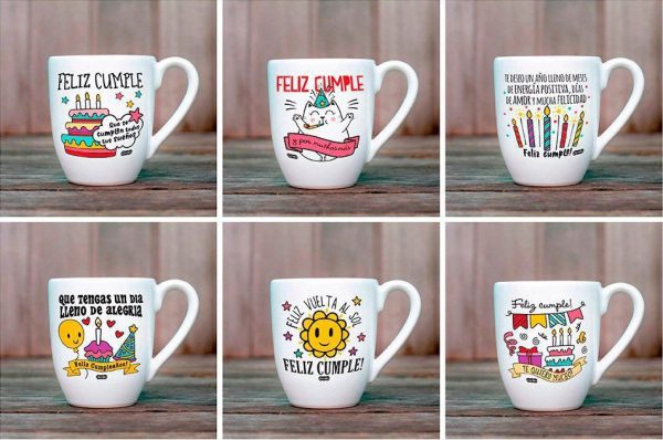 TAZA BOMBÉ CUMPLE 3 BULTO