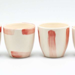 VELA DE SOJA MANCHAS CORAL 8x8 CM