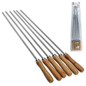 SET X6 PALITOS BROCHETTE CROMADO
