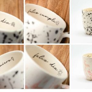 TAZA BOMBE SALPICRE  BUEN DIA  + CALCO