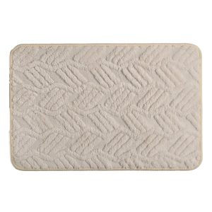 ALFOMBRA BAÑO NUDOS 40 X 60 CM BLCA B/LATEX (340GR)